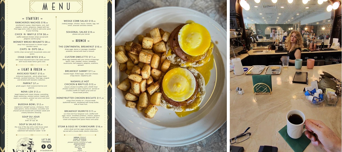 Cafe Volare Menu