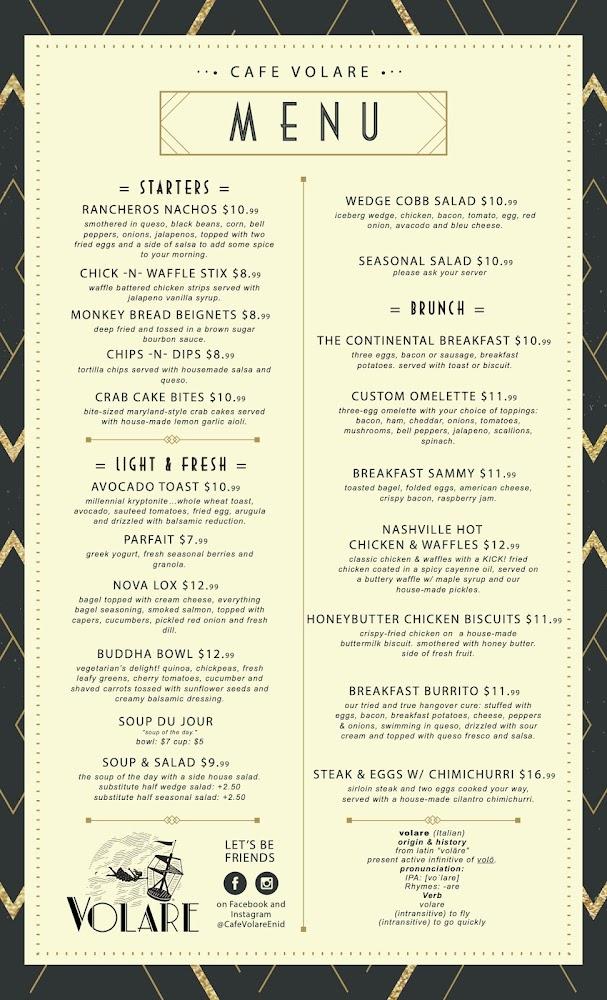 Cafe Volare Menu image 1